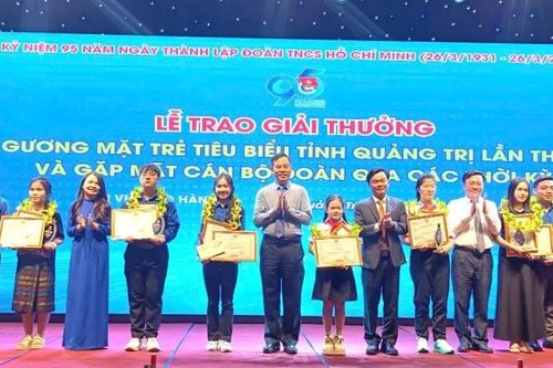 20 cá nhân được nhận giải thưởng 'Gương mặt trẻ tiêu biểu tỉnh Quảng Trị lần I'
