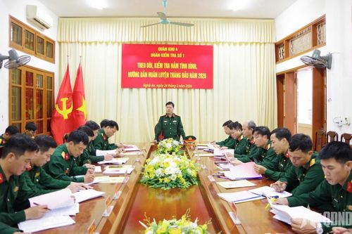 Quân khu 4 kiểm tra, nắm tình hình huấn luyện tháng đầu năm 2026 tại Sư đoàn 324