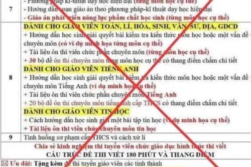 Đề nghị xử lý hoạt động rao bán tài liệu ôn thi tuyển viên chức giáo dục