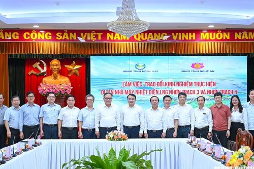 Nghệ An và Đồng Nai trao đổi kinh nghiệm phát triển dự án nhiệt điện LNG trọng điểm