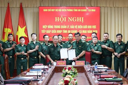 Bộ đội Biên phòng hai tỉnh An Giang và Cà Mau tiếp tục phối hợp quản lý, bảo vệ biên giới khu vực tiếp giáp