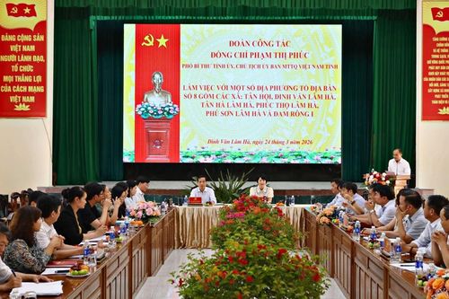 Phó Bí thư Tỉnh ủy Lâm Đồng Phạm Thị Phúc làm việc với 6 xã Tổ địa bàn số 8