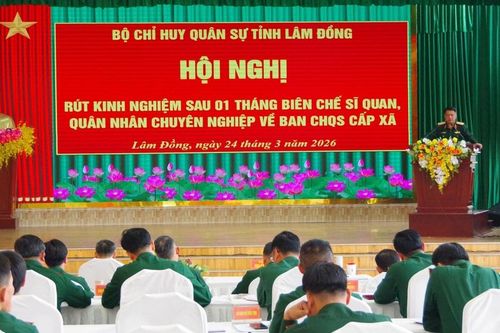 Rút kinh nghiệm việc tổ chức lại lực lượng quân sự cấp xã tỉnh Lâm Đồng