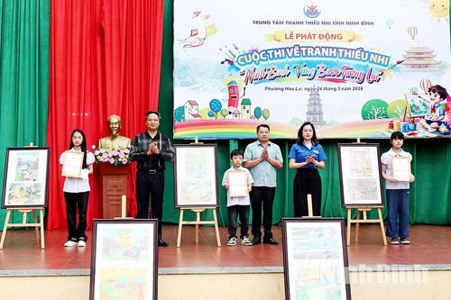 Phát động Cuộc thi vẽ tranh thiếu nhi năm 2026 với chủ đề 'Ninh Bình vững bước tương lai'
