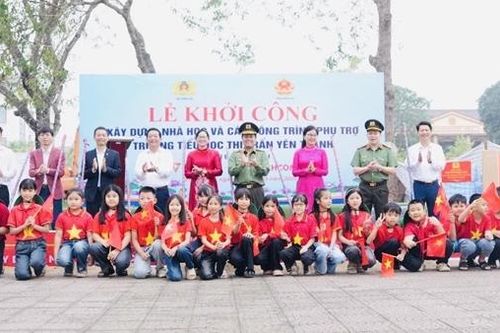 Bộ Công an phối hợp khởi công xây dựng Trường Tiểu học xã Yên Thành, Nghệ An