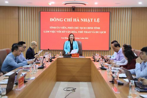 Phó Chủ tịch UBND tỉnh Hà Nhật Lệ làm việc với Sở Văn hóa, Thể thao và Du lịch