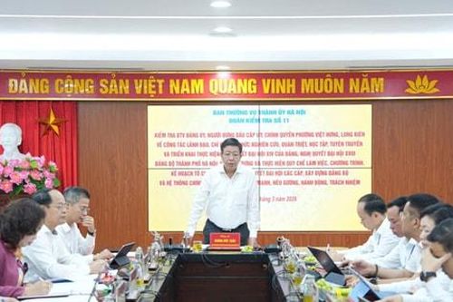 Đoàn kiểm tra của Ban Thường vụ Thành ủy Hà Nội làm việc với các phường Việt Hưng, Long Biên