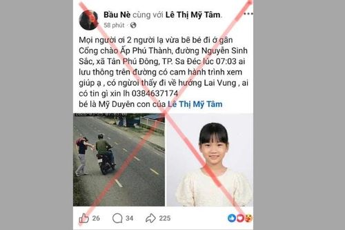 Thông tin bắt cóc trẻ em ở xã Tân Dương là sai sự thật