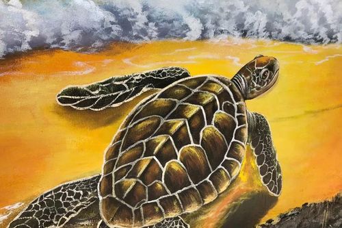 Điểm sắc bằng bích họa cho đảo Bé - Lý Sơn