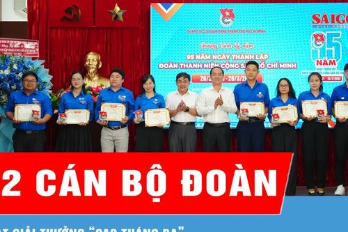 32 cán bộ Đoàn đoạt Giải thưởng 'Sao tháng ba'