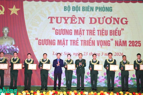 Tuyên dương 'Gương mặt trẻ tiêu biểu', 'Gương mặt trẻ triển vọng' Bộ đội Biên phòng năm 2025