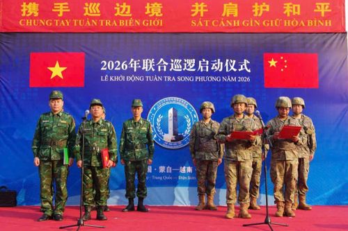 Bộ đội Biên phòng tỉnh Điện Biên (Việt Nam) và Bộ đội Biên phòng Khu vực Mông Tự (Trung Quốc) khởi động tuần tra song phương năm 2026