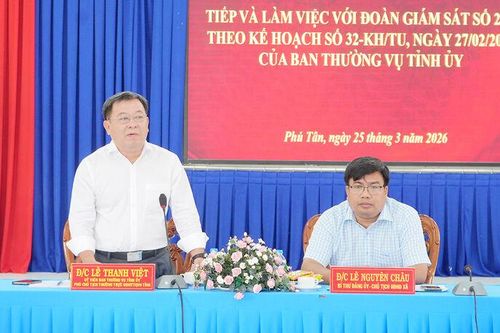 Giám sát việc triển khai thực hiện nghị quyết tại Đảng ủy xã Phú Tân