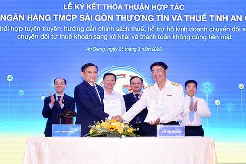 Thuế tỉnh An Giang hợp tác Sacombank chi nhánh Kiên Giang hỗ trợ hộ kinh doanh