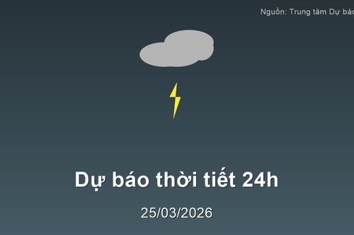 Thời tiết đất liền 24h tới (26/03/2026): Bắc Bộ hửng nắng, Nam Bộ nắng nóng