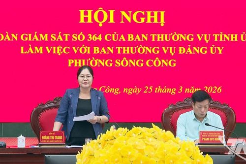 Giám sát việc sắp xếp tổ chức bộ máy tại phường Sông Công