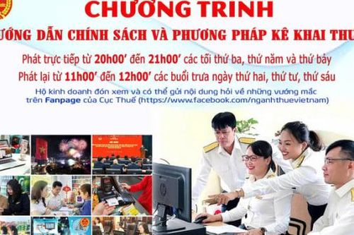 Cục Thuế 'cầm tay chỉ việc' cho hộ kinh doanh kê khai thuế trên nền tảng mạng xã hội