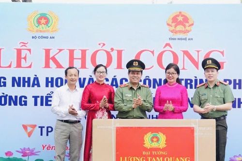 Bộ Công an khởi công xây dựng Trường Tiểu học thị trấn Yên Thành