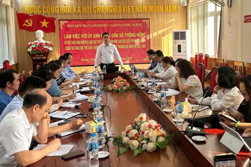 Sở Giáo dục và Đào tạo kiểm tra việc thực hiện nhiệm vụ năm học tại xã Thông Nông
