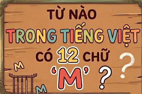 Từ nào trong tiếng Việt có 12 chữ M?
