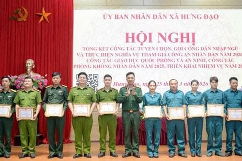 Hội nghị tổng kết, triển khai nhiệm vụ công tác quốc phòng – an ninh xã Hưng Đạo