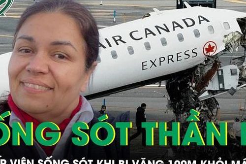 Nữ tiếp viên sống sót thần kỳ sau khi bị văng 100m trong vụ máy bay Air Canada va chạm với xe cứu hỏa