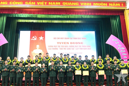 Bộ CHQS tỉnh Bắc Ninh tuyên dương gương mặt trẻ tiêu biểu, gương mặt trẻ triển vọng