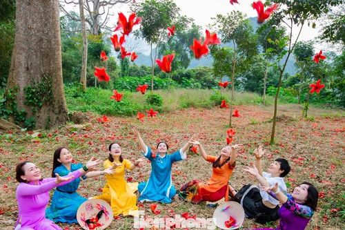 Loài hoa như đốm lửa nhỏ đẹp nao lòng ven sông Lam