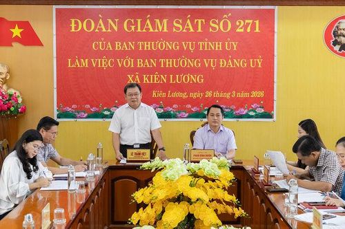 Đoàn Giám sát của Ban Thường vụ Tỉnh ủy An Giang làm việc tại xã Kiên Lương