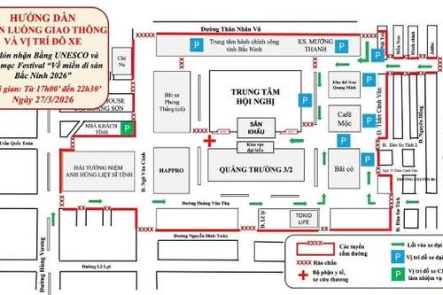 Phân luồng giao thông phục vụ lễ đón nhận bằng UNESCO và khai mạc Festival 'Về miền di sản năm 2026'