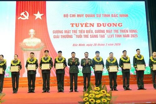 Tuyên dương gương mặt trẻ tiêu biểu, triển vọng, sáng tạo trong lực lượng vũ trang