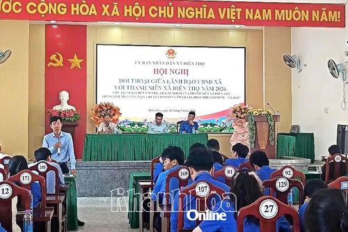 Lãnh đạo xã Diên Thọ đối thoại với thanh niên