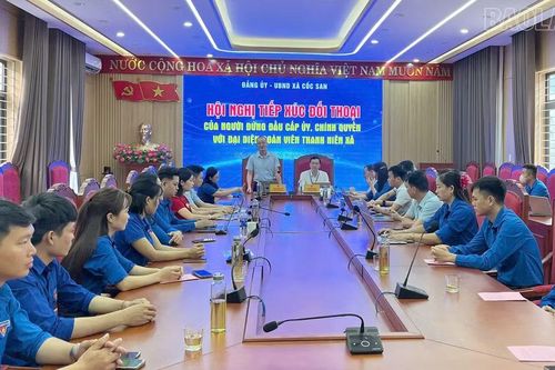 Cốc San tổ chức Hội nghị đối thoại giữa người đứng đầu cấp ủy, chính quyền với đại diện đoàn viên, thanh niên xã