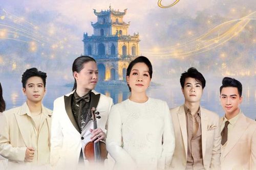 Diva Mỹ Linh, nghệ sĩ violin Anh Tú biểu diễn trong concert miễn phí ở phố đi bộ Hà Nội
