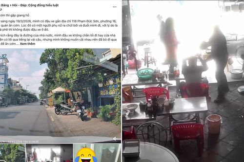 Nam thanh niên bị đánh chảy máu đầu khi ngồi trong quán cơm ở TP.HCM