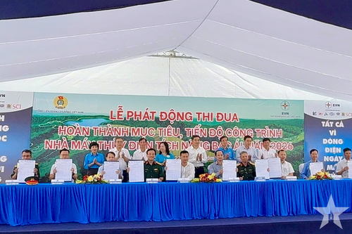 Phát động thi đua hoàn thành tiến độ Nhà máy Thủy điện tích năng Bác Ái