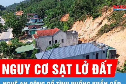 Nghệ An công bố tình huống khẩn cấp về sạt lở đất