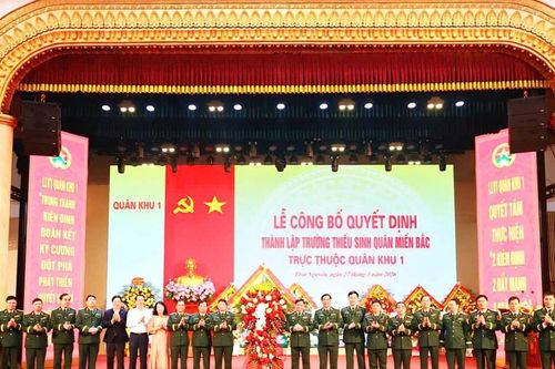 Trường Thiếu sinh quân miền Bắc đi vào hoạt động từ năm học 2026
