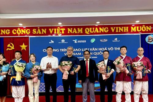 Hơn 100 VĐV Việt Nam và Hàn Quốc giao lưu, biểu diễn võ thuật