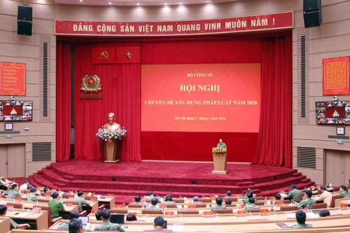 Bộ Công an tổ chức Hội nghị chuyên đề về xây dựng pháp luật năm 2026