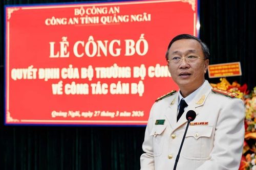 Công bố quyết định của Bộ trưởng Bộ Công an về công tác cán bộ ở Quảng Ngãi