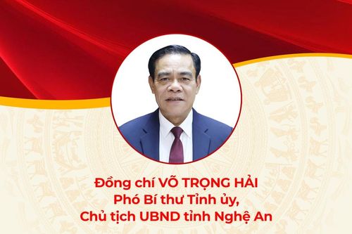 Chân dung đồng chí Võ Trọng Hải - Phó Bí thư Tỉnh ủy, Chủ tịch UBND tỉnh Nghệ An