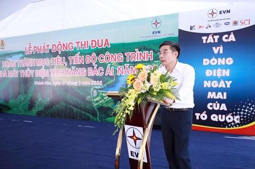 Phát động thi đua hoàn thành Nhà máy Thủy điện tích năng Bác Ái