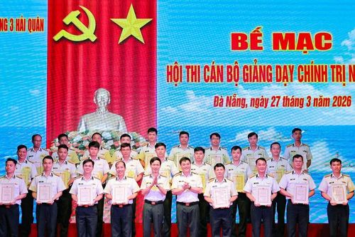 Vùng 3 Hải quân bế mạc hội thi cán bộ giảng dạy chính trị năm 2026
