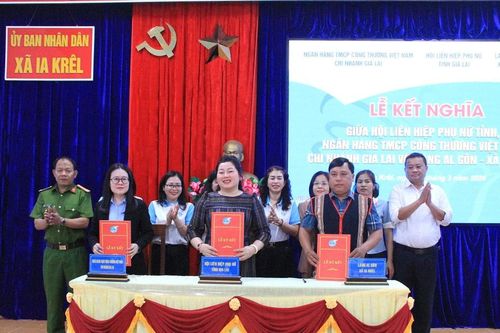 Hội Liên hiệp Phụ nữ tỉnh kết nghĩa với 2 làng đặc biệt khó khăn của xã Ia Krêl