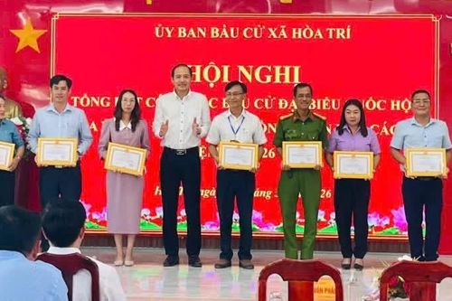 Xã Hòa Trí tổng kết công tác bầu cử đại biểu Quốc hội và đại biểu HĐND các cấp