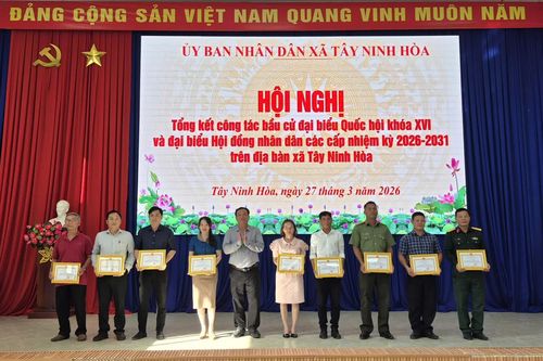 Xã Tây Ninh Hòa tổng kết công tác bầu cử