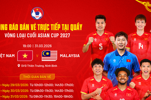 Cổ động viên có thêm phương án mua vé trận Việt Nam vs Malaysia