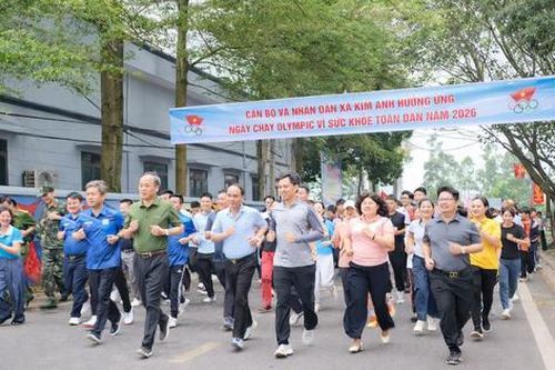 Xã Kim Anh: Ngày chạy Olympic, lan tỏa phong trào rèn luyện sức khỏe toàn dân