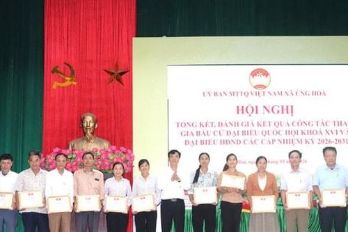 Ủy ban MTTQ xã Ứng Hòa góp phần tổ chức thành công cuộc bầu cử